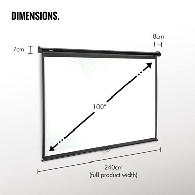 VONHAUS Platno za projektor 100 "